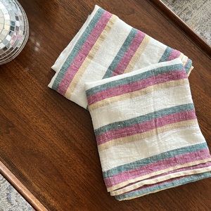 anthropologie linen table runner